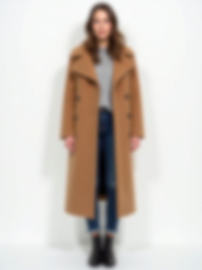 Manteau carreaux col  moumoutte