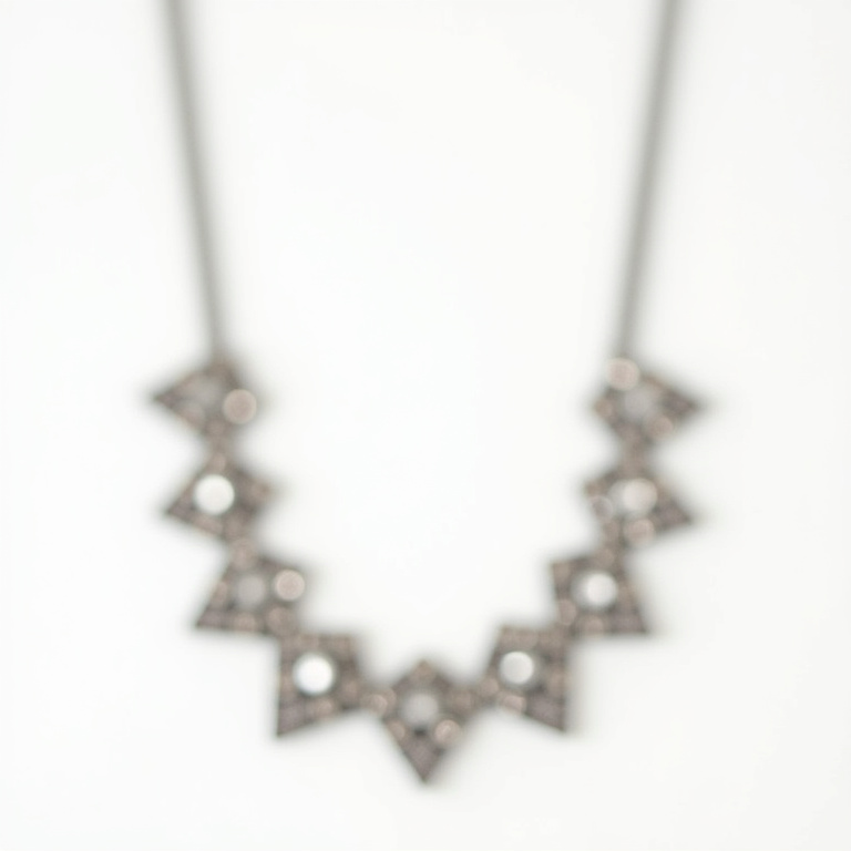 Collier inoxydable oeil strass