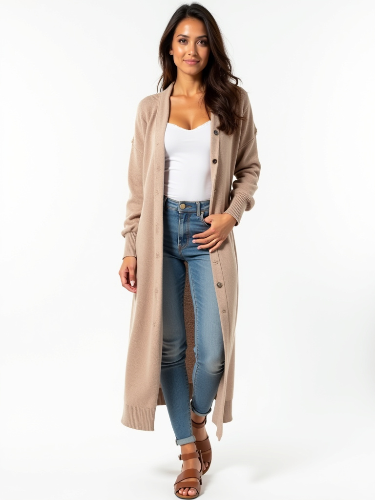 Gilet mi long avec poches