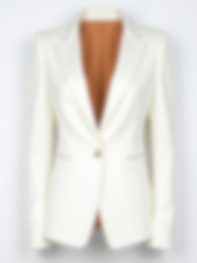 Blazer long blanc avec poches