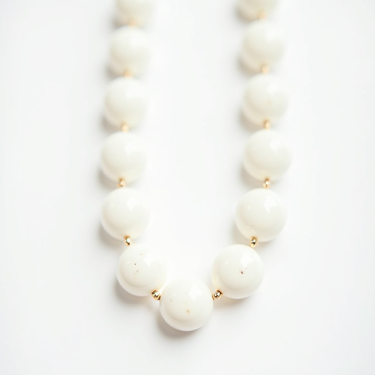 Collier fil de pêche diamant blanc rond