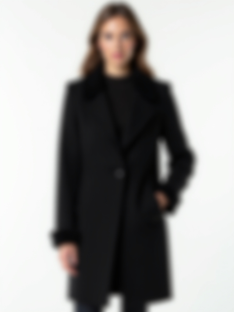 Manteau noir avec poches