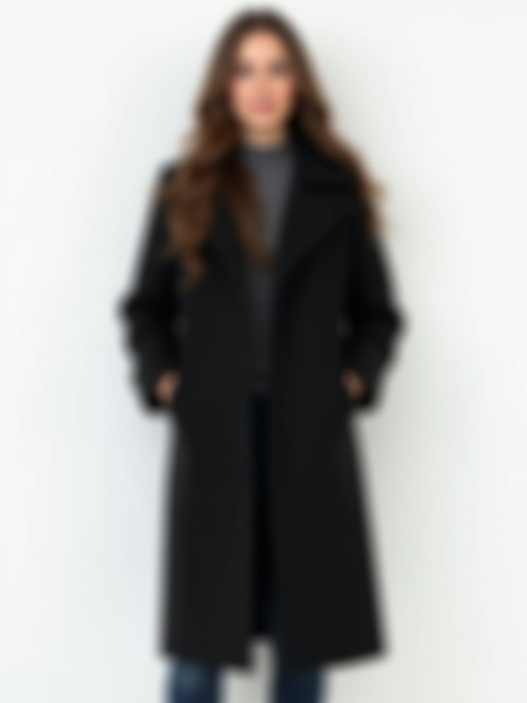 Manteau noir avec poches