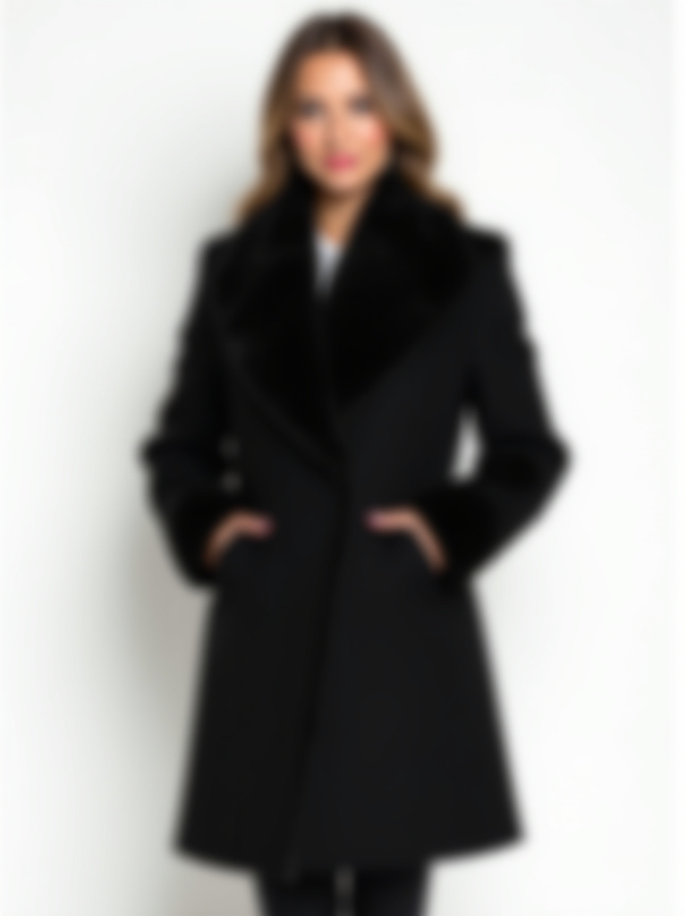 Manteau noir avec poches