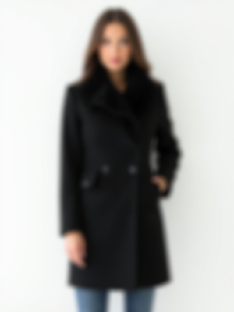 Manteau noir avec poches