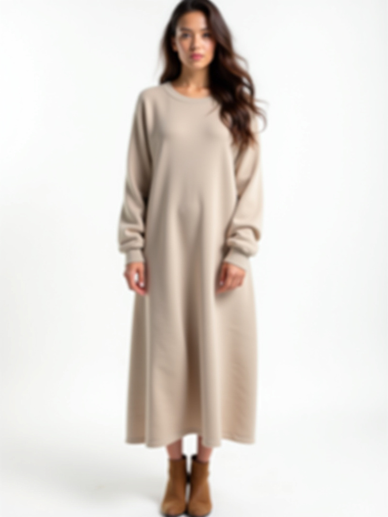 Robe pull longue col roulé plusieurs coloris