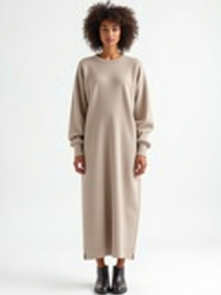 Robe pull longue col roulé plusieurs coloris