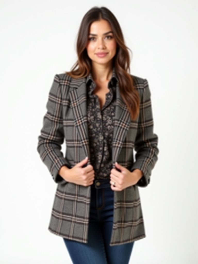 Veste laine carreaux style bucheron