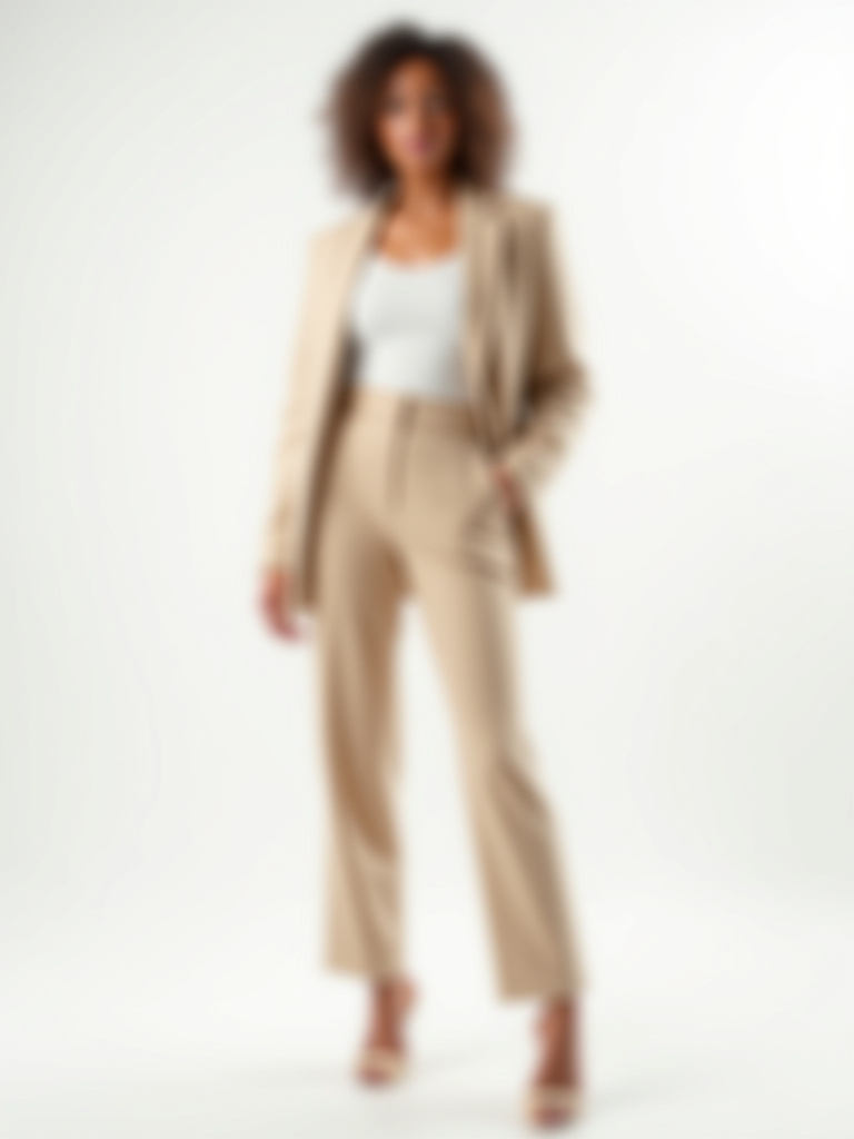 Ensemble Mastour pull et jupe couleur beige