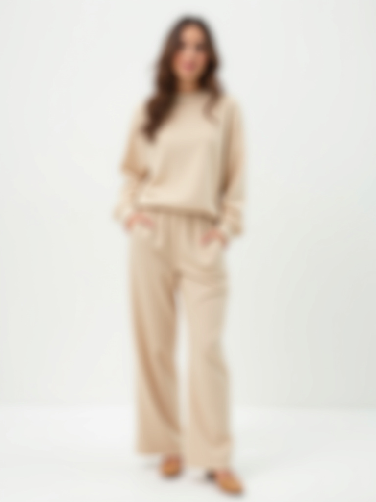 Ensemble Mastour pull et jupe couleur beige