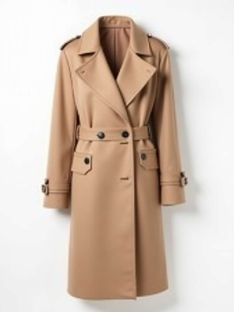 Manteau beige clair et camel
