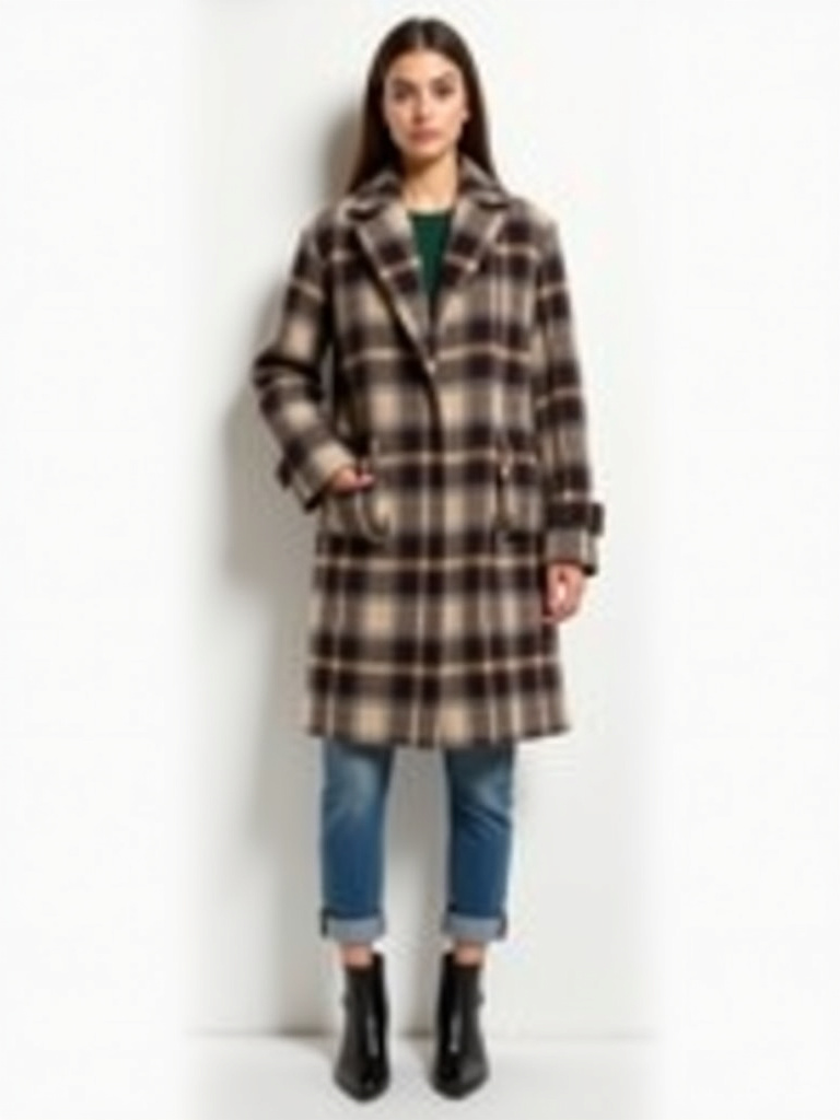 Manteau carreaux tout doux