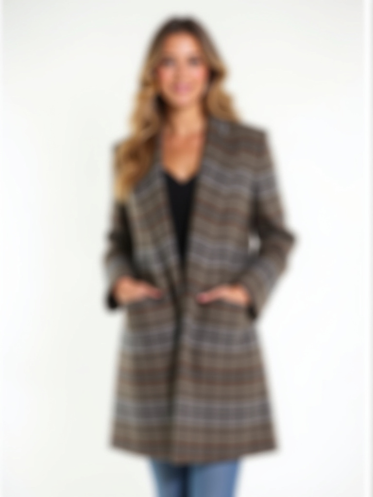 Manteau carreaux tout doux