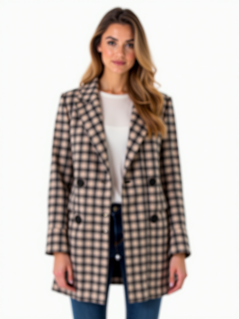 Manteau carreaux tout doux