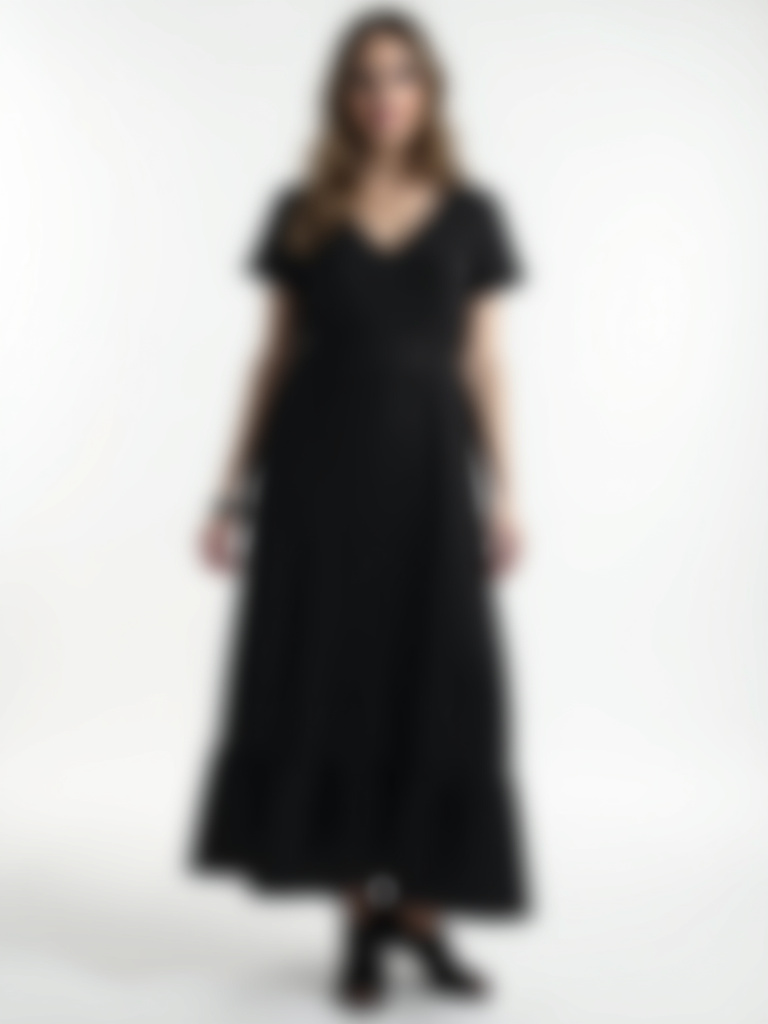 Robe longue manches longues rond 15€ au lieu de 25€